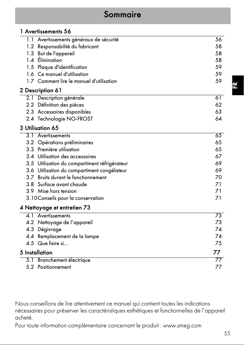 Image de la première page du manuel de l'appareil FAB50