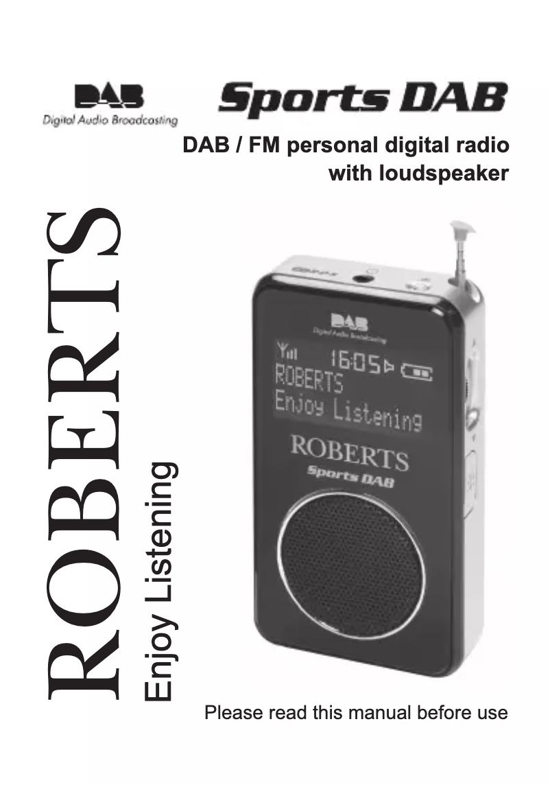 Image de la première page du manuel de l'appareil SportsDAB 2
