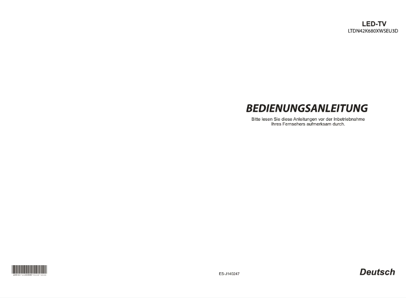 Page n°1 - Manuel utilisateur Hisense LTDN42K680XWSEU3D
