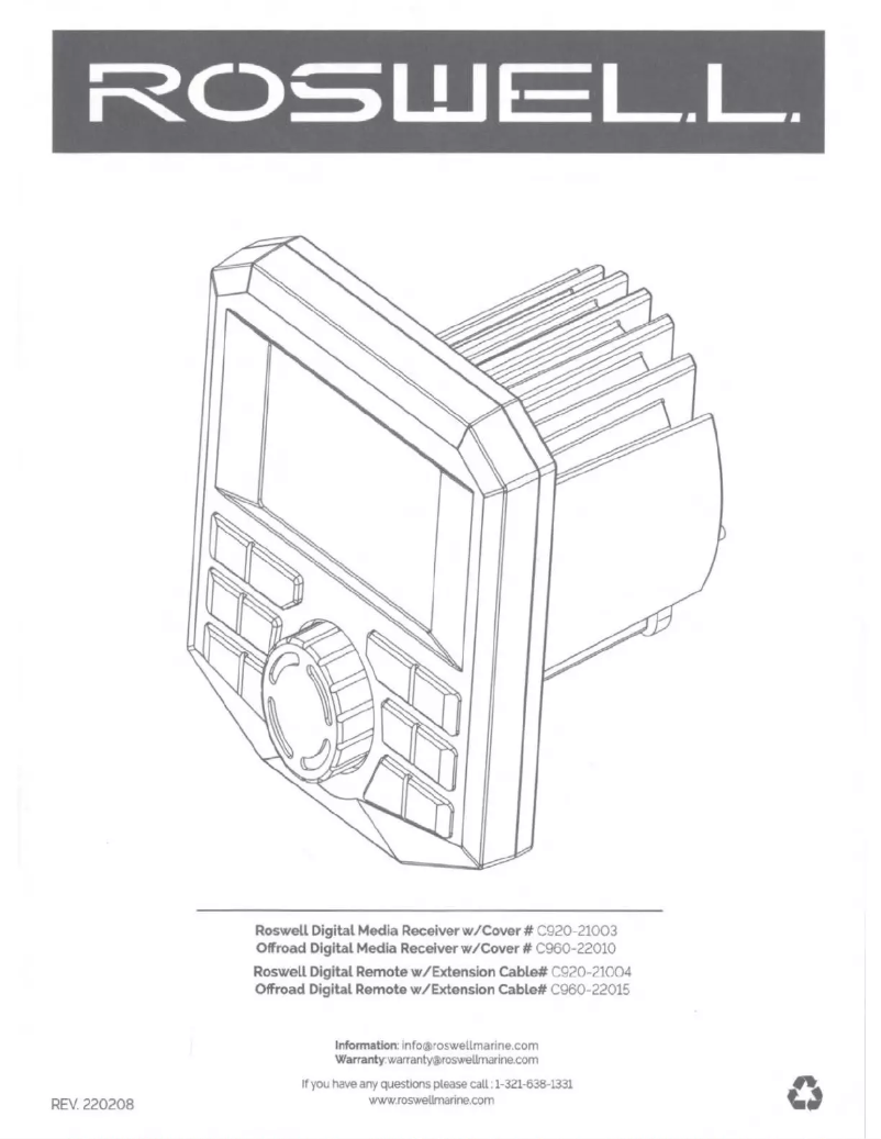 Page 1 de la notice Manuel utilisateur Roswell C920-21003
