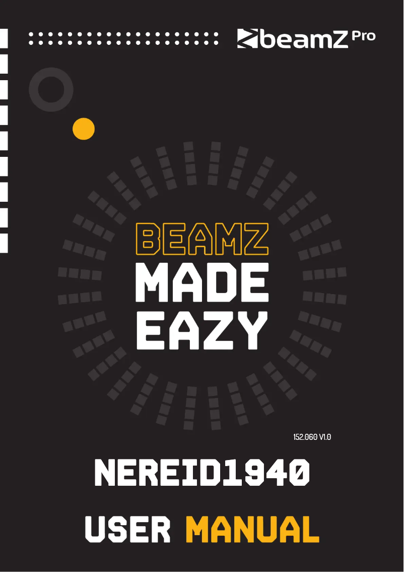 Page 1 de la notice Manuel utilisateur BeamZ NereId1940