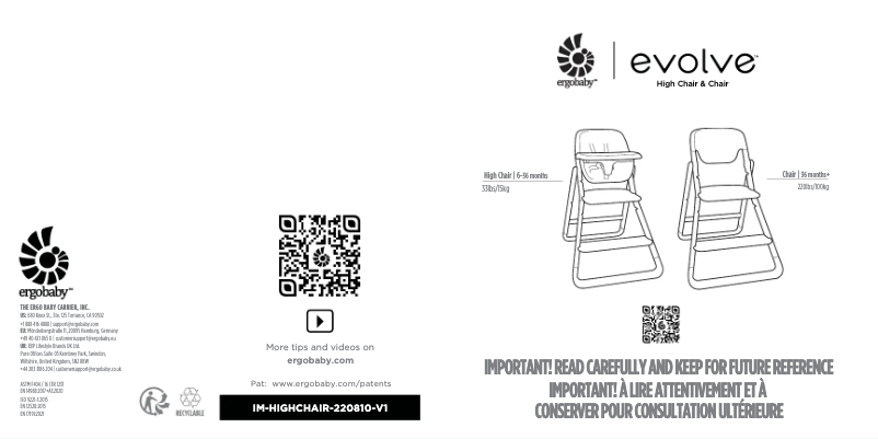 Image de la première page du manuel de l'appareil Evolve