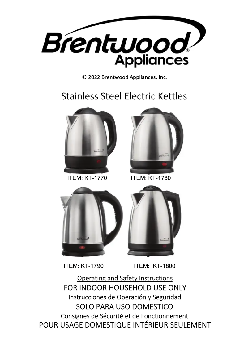 Image de la première page du manuel de l'appareil KT-1800