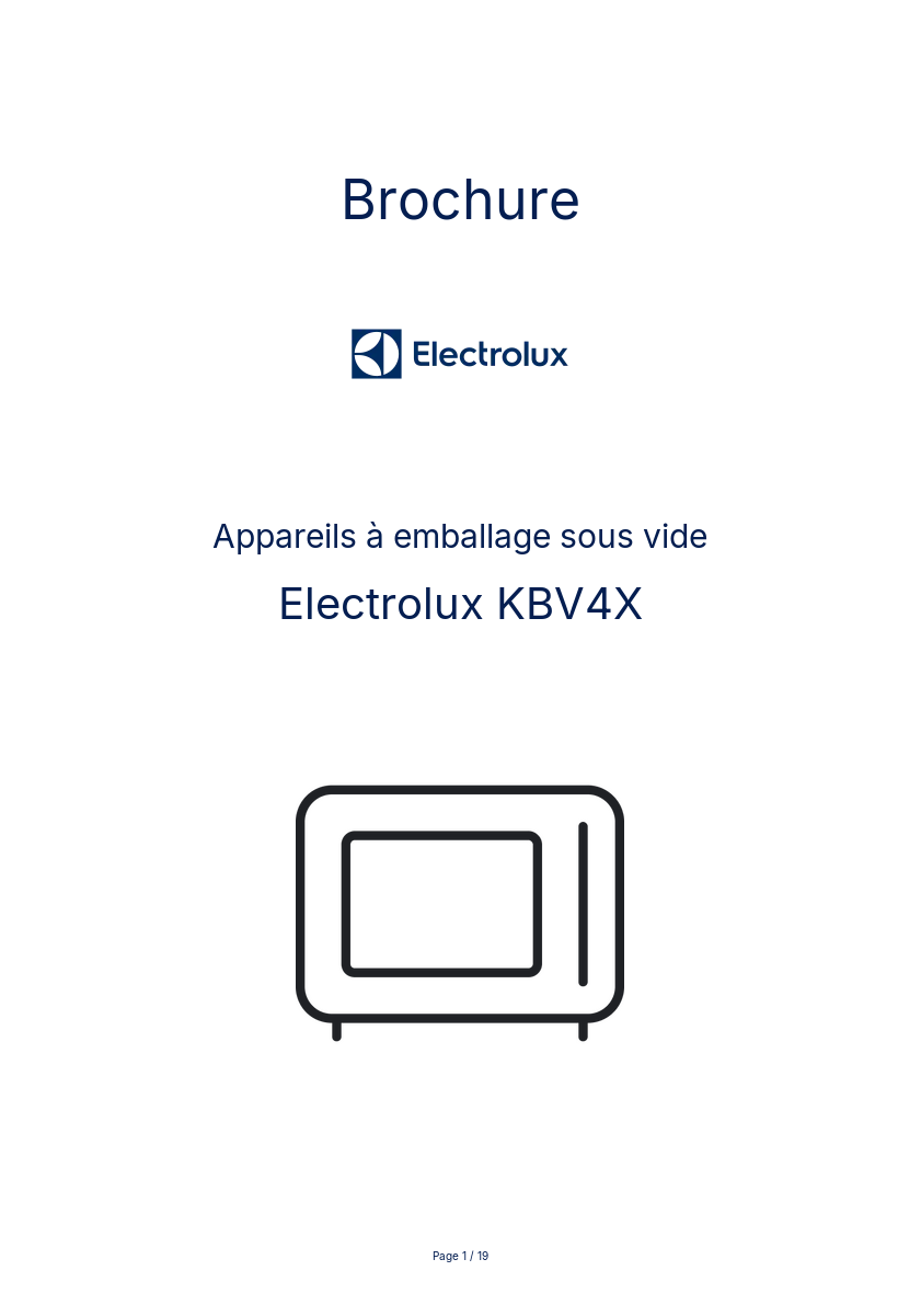 Image de la première page du manuel de l'appareil KBV4X