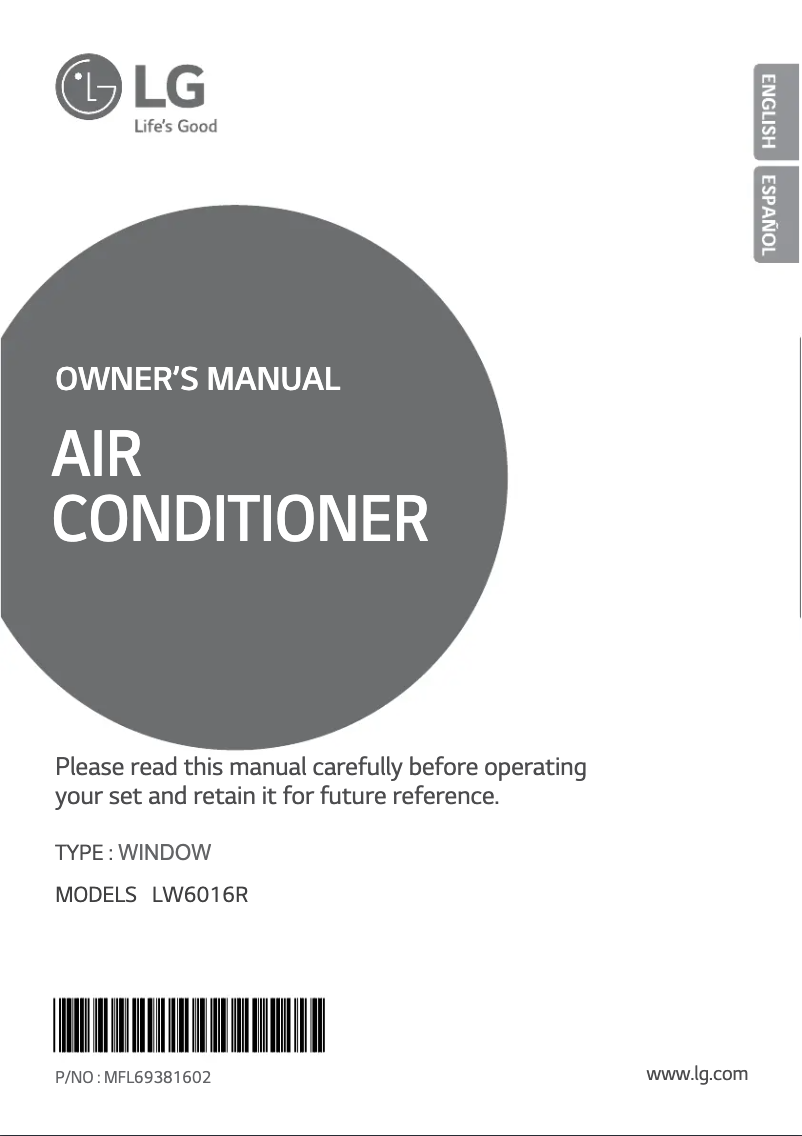 Page 1 de la notice Manuel utilisateur LG LW6016R