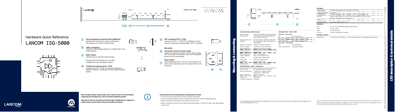 Page n°1 - Manuel utilisateur Lancom ISG-5000