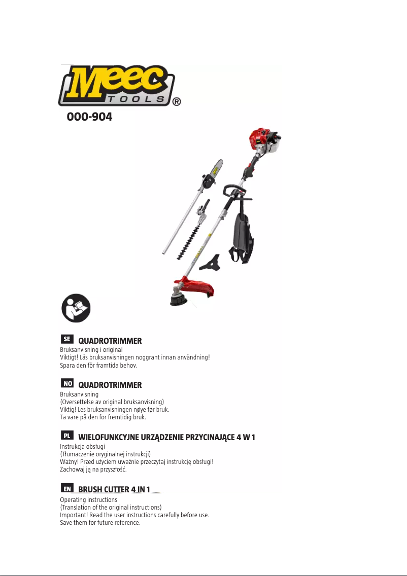Page n°1 - Manuel utilisateur Meec Tools 000-904