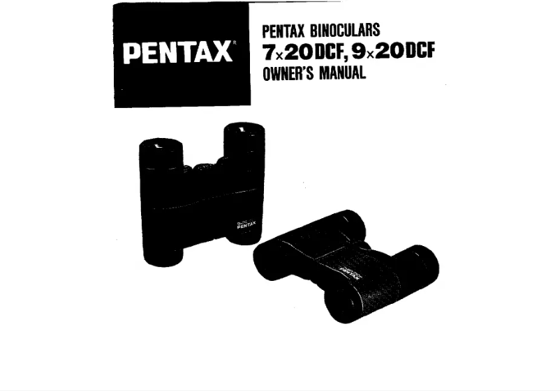 Page 1 de la notice Manuel utilisateur Pentax 7x20 DCF