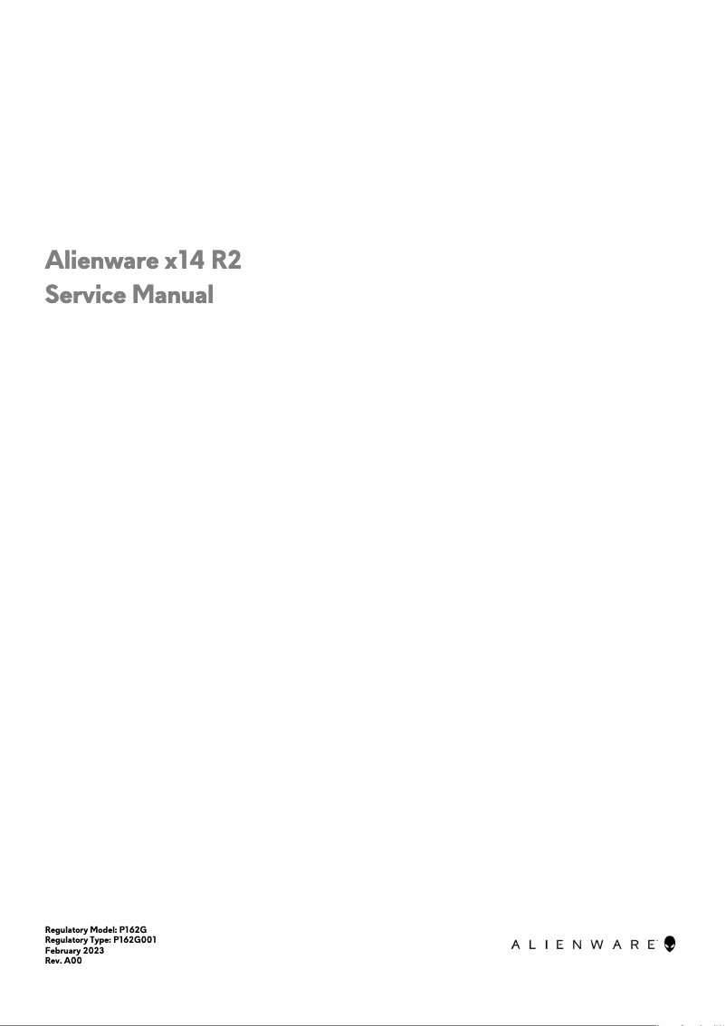 Page n°1 - Manuel utilisateur Alienware x14 R2