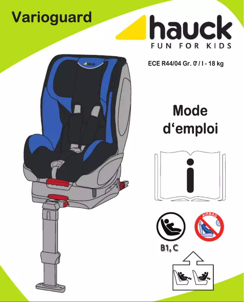 Page n°1 - Manuel utilisateur Hauck Varioguard