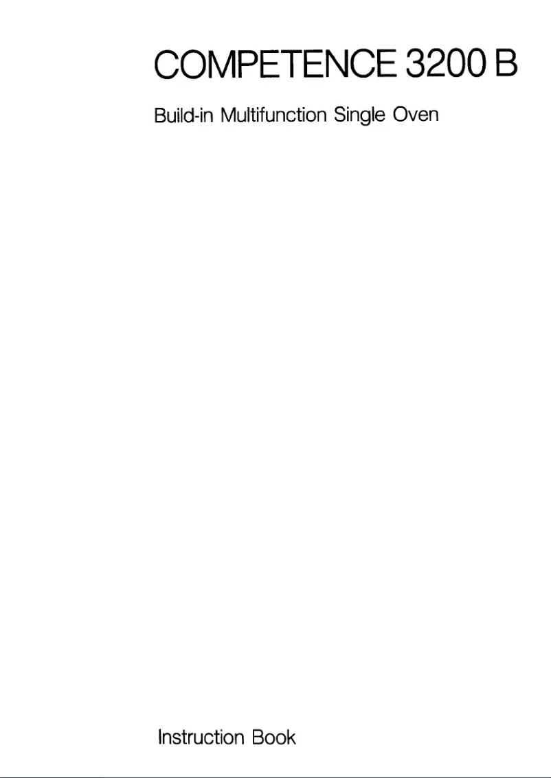 Image de la première page du manuel de l'appareil Competence 3200 B D