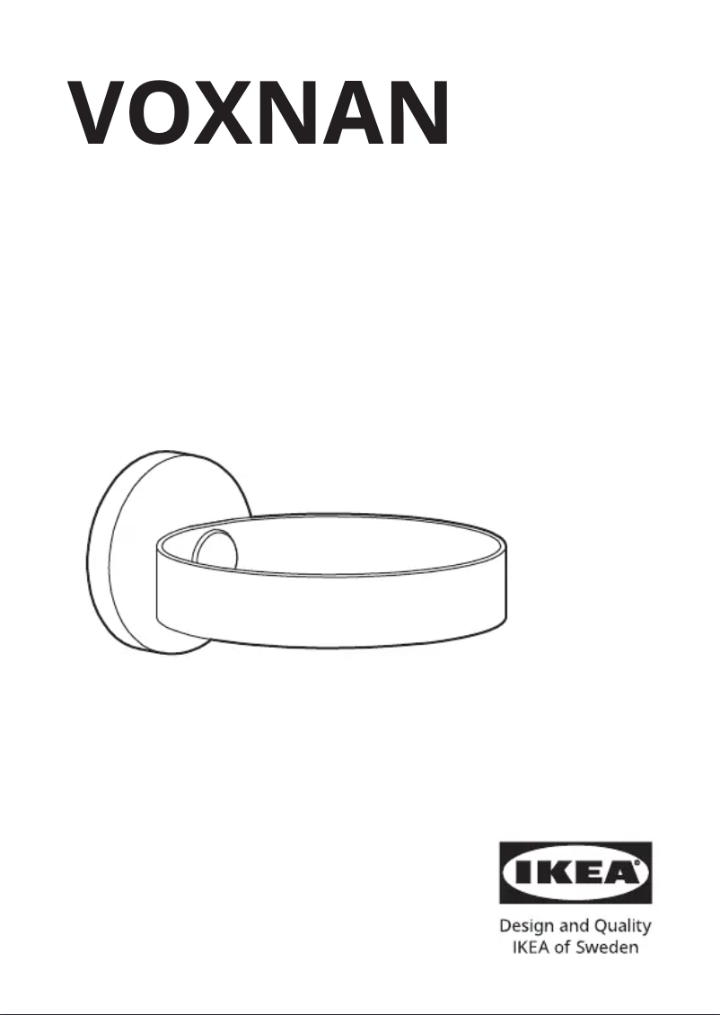 Page 1 de la notice Manuel utilisateur Ikea VOXNAN 903.346.26