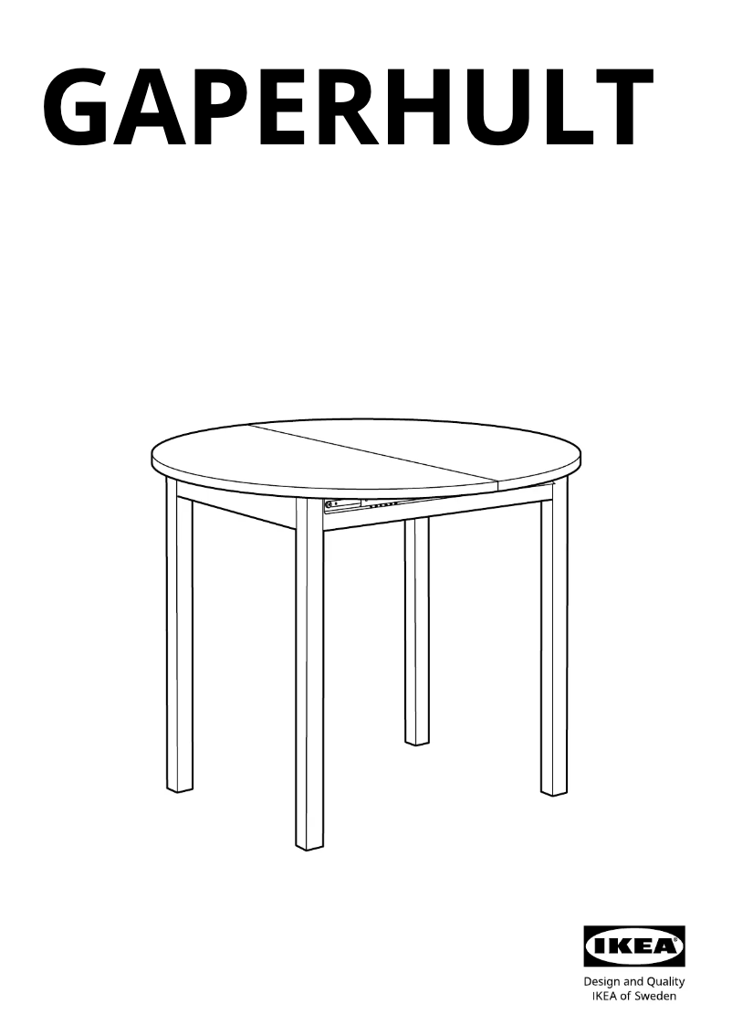 Page 1 de la notice Manuel utilisateur Ikea GAPERHULT 505.115.36