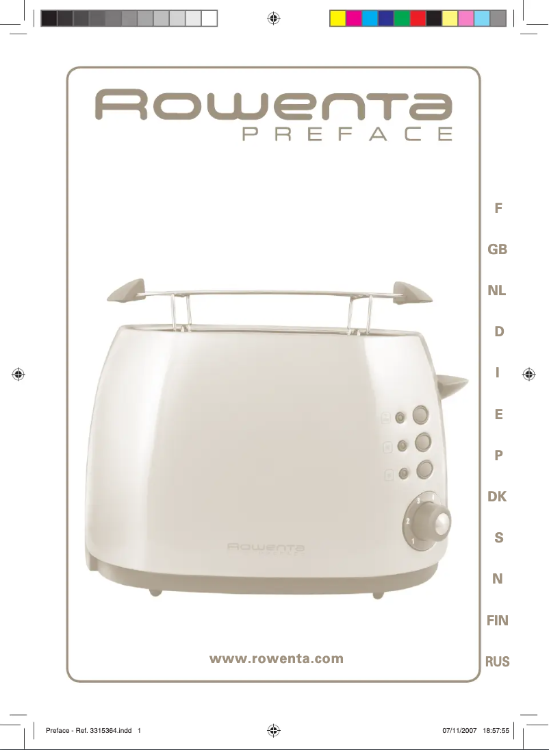 Page n°1 - Manuel utilisateur Rowenta Prelude TT626030