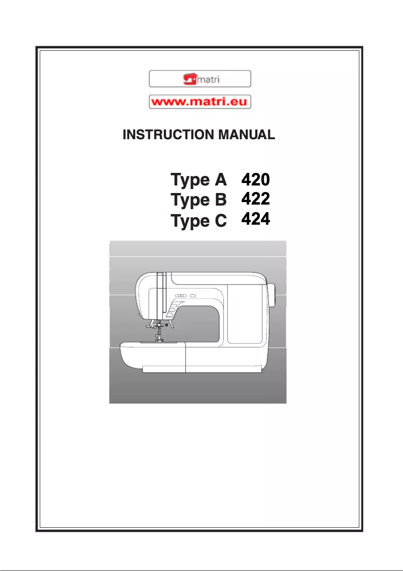 Page 1 de la notice Manuel utilisateur Necchi N 424