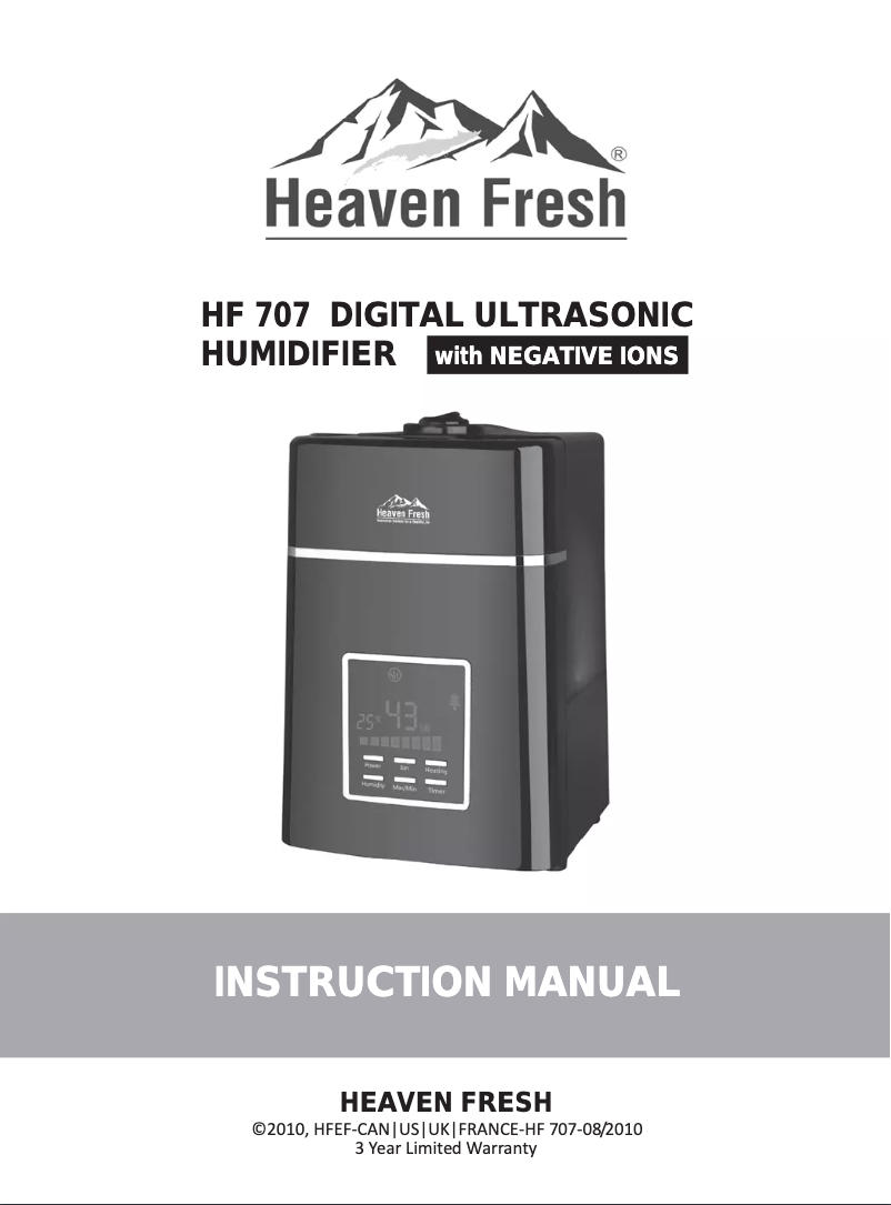 Page n°1 - Manuel utilisateur Heaven Fresh HF 707