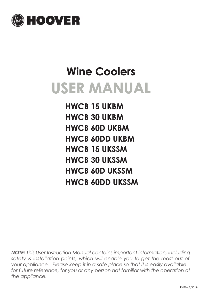 Imagen de la primera página del manual del dispositivo HWCB 15 UKSSM