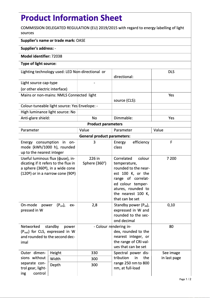 Image de la première page du manuel de l'appareil biOrb HALO