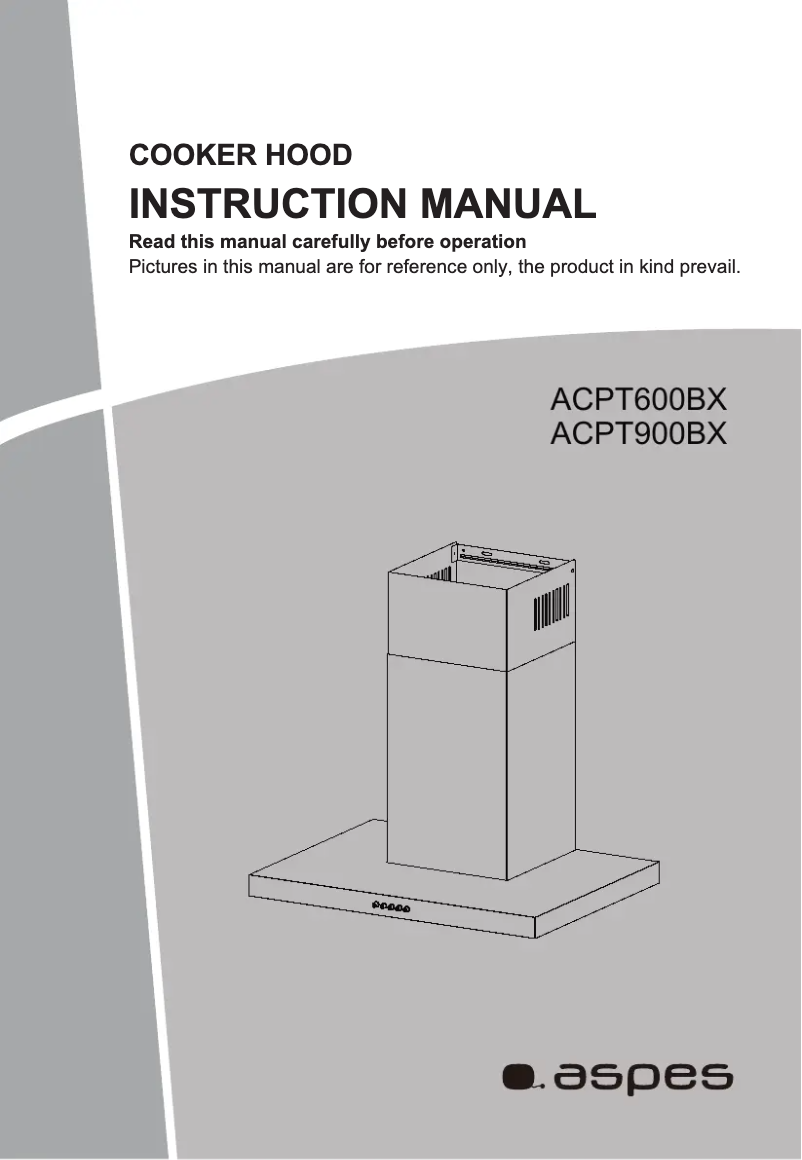 Page n°1 - Manuel utilisateur Aspes ACPT600BX