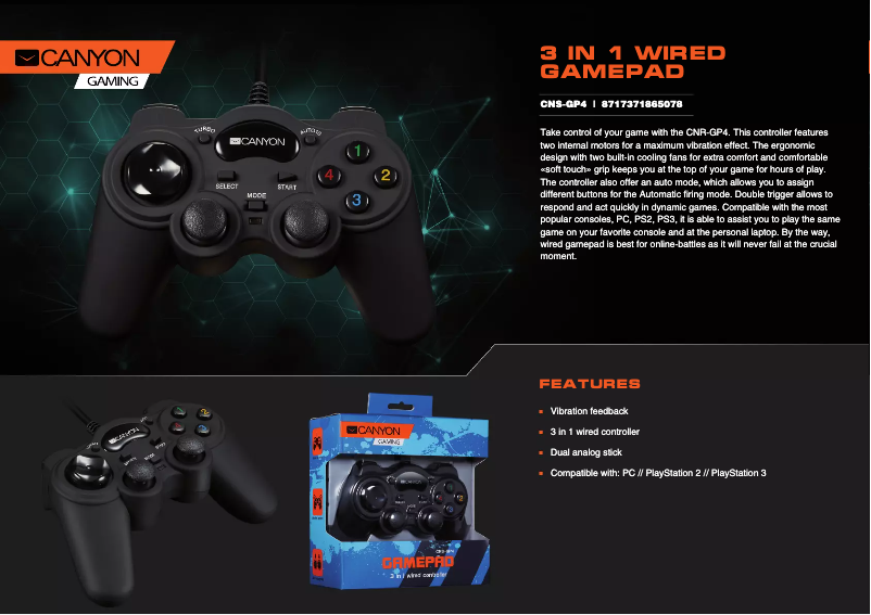 Page 1 de la notice Manuel utilisateur Canyon CNS-GP4