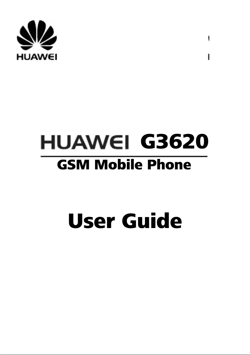 Image de la première page du manuel de l'appareil G3620