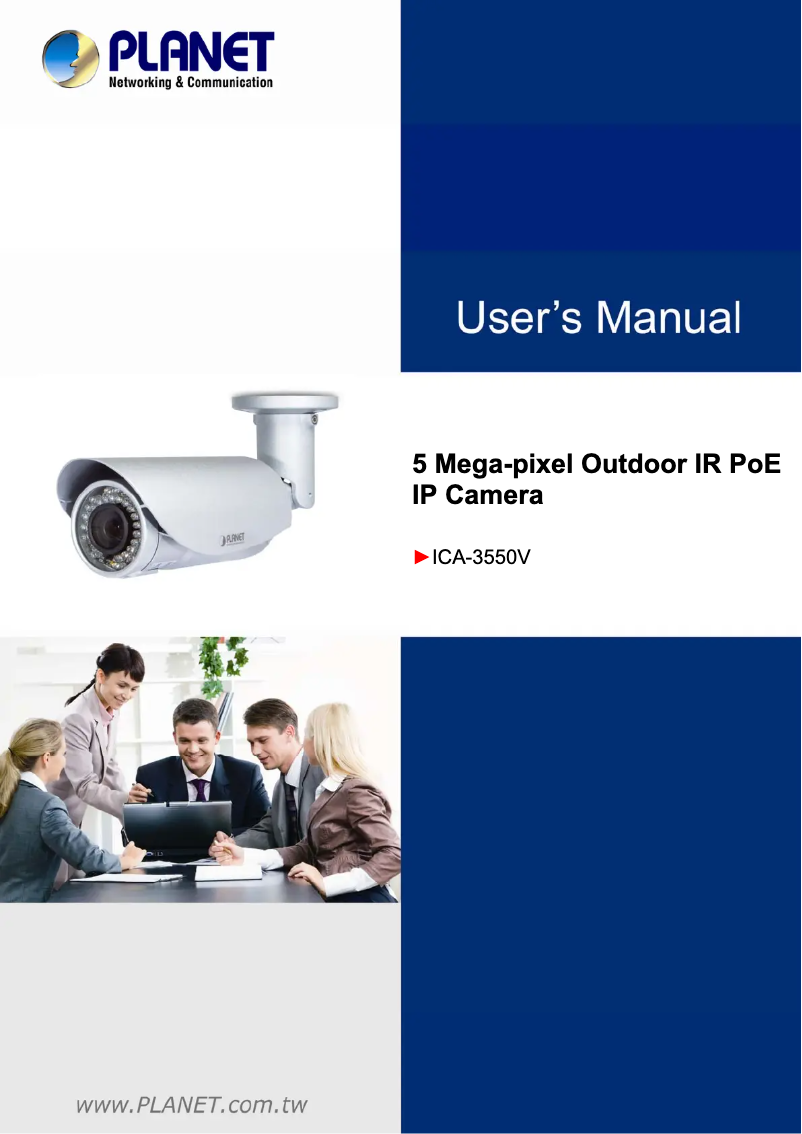 Page 1 de la notice Manuel utilisateur Planet ICA-3550V