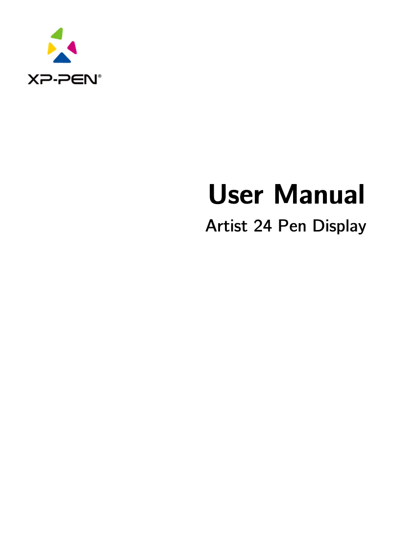 Page 1 de la notice Manuel utilisateur XP-PEN Artist 24