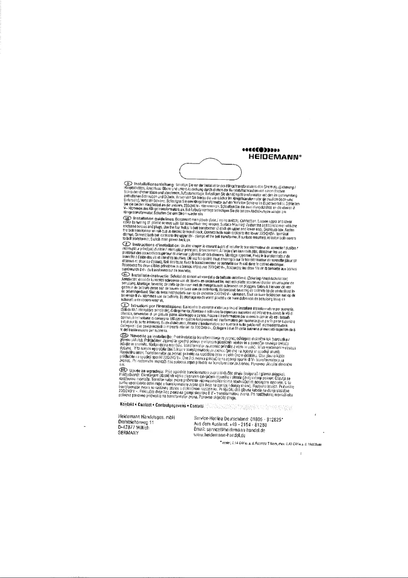 Page 1 de la notice Manuel utilisateur Heidemann 70046