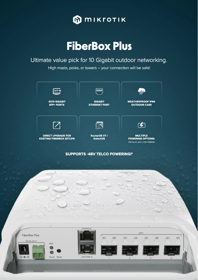 Page n°1 - Brochure Mikrotik FiberBox Plus