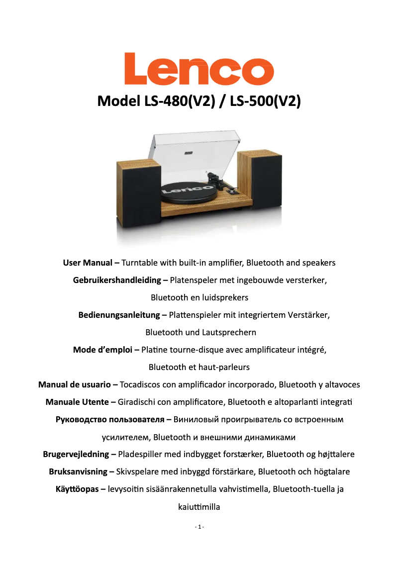 Imagen de la primera página del manual del dispositivo LS-480