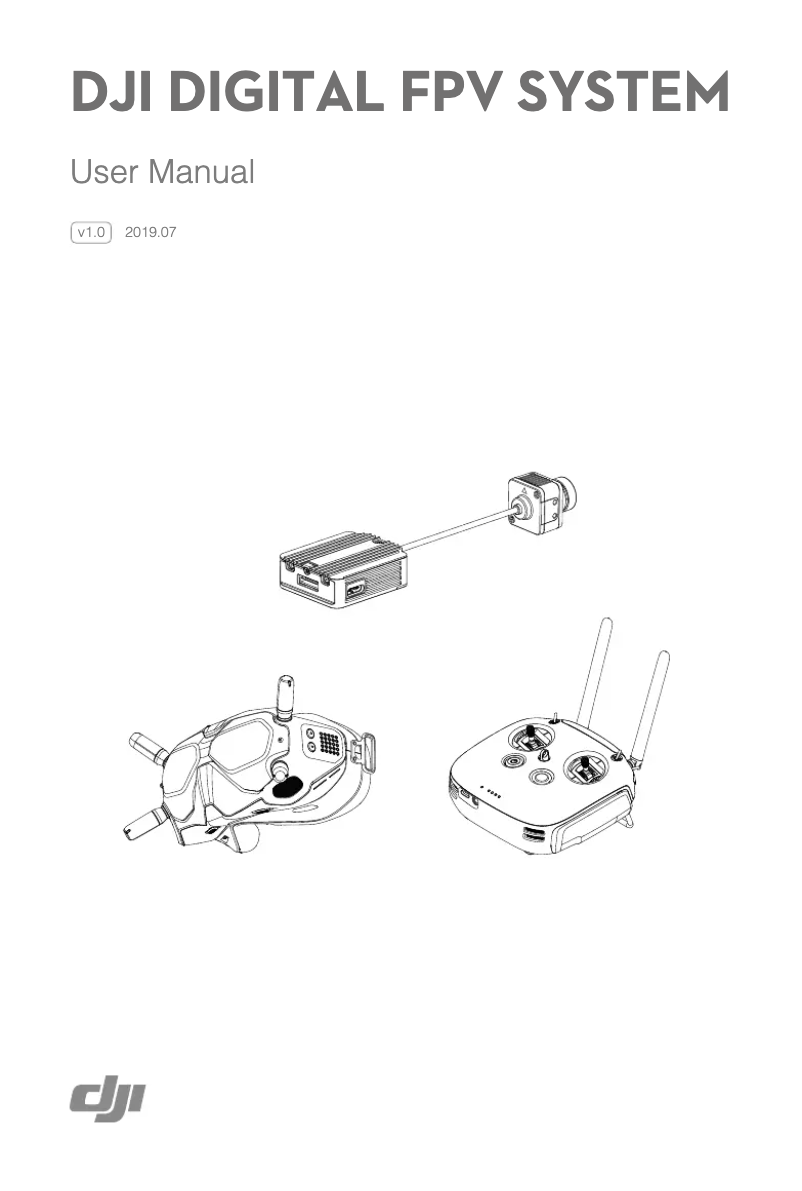 Page 1 de la notice Manuel utilisateur DJI Digital FPV System