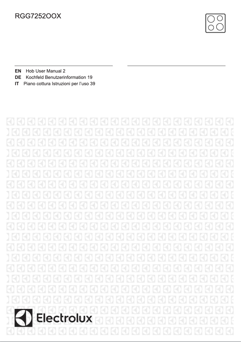 Page 1 de la notice Manuel utilisateur Electrolux RGG7252OOX