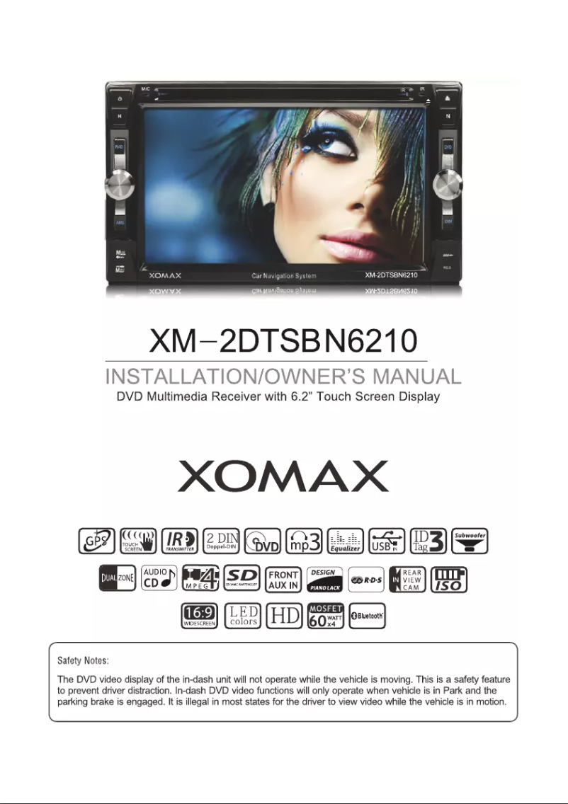 Page 1 de la notice Manuel utilisateur Xomax XM-2DTSBN6210