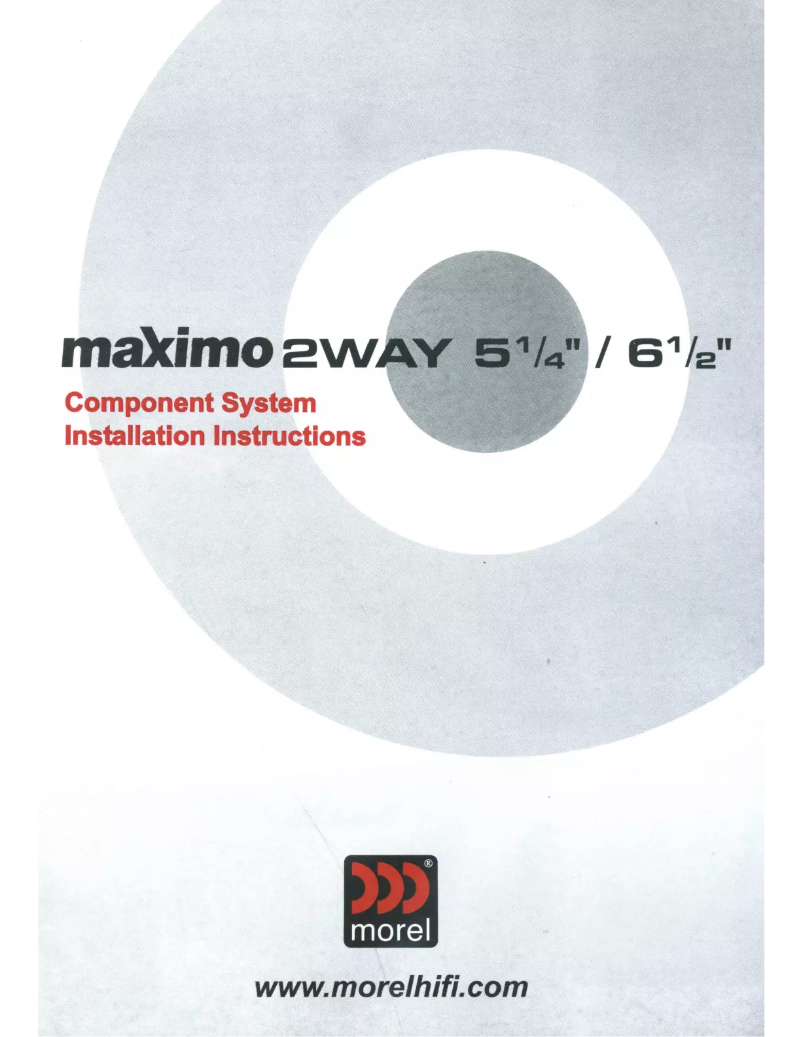 Page 1 de la notice Manuel utilisateur Morel Maximo 6