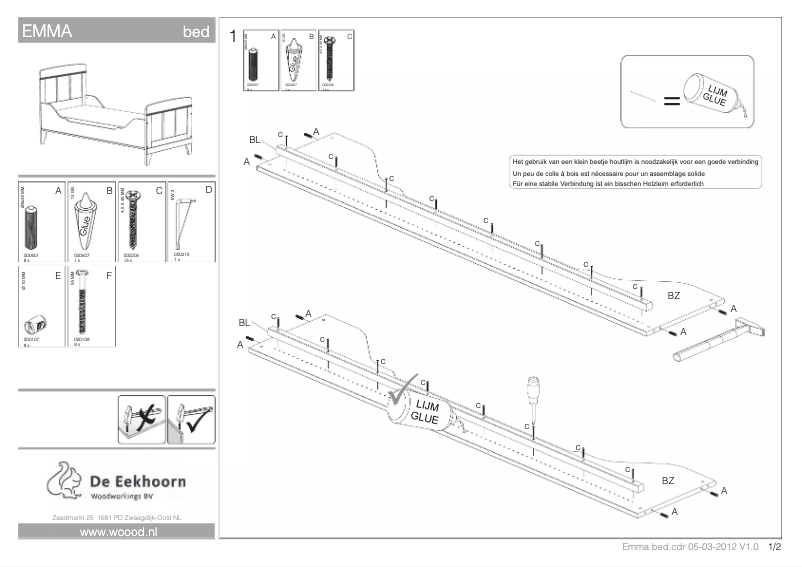 Page 1 de la notice Manuel utilisateur WOOOD Emma