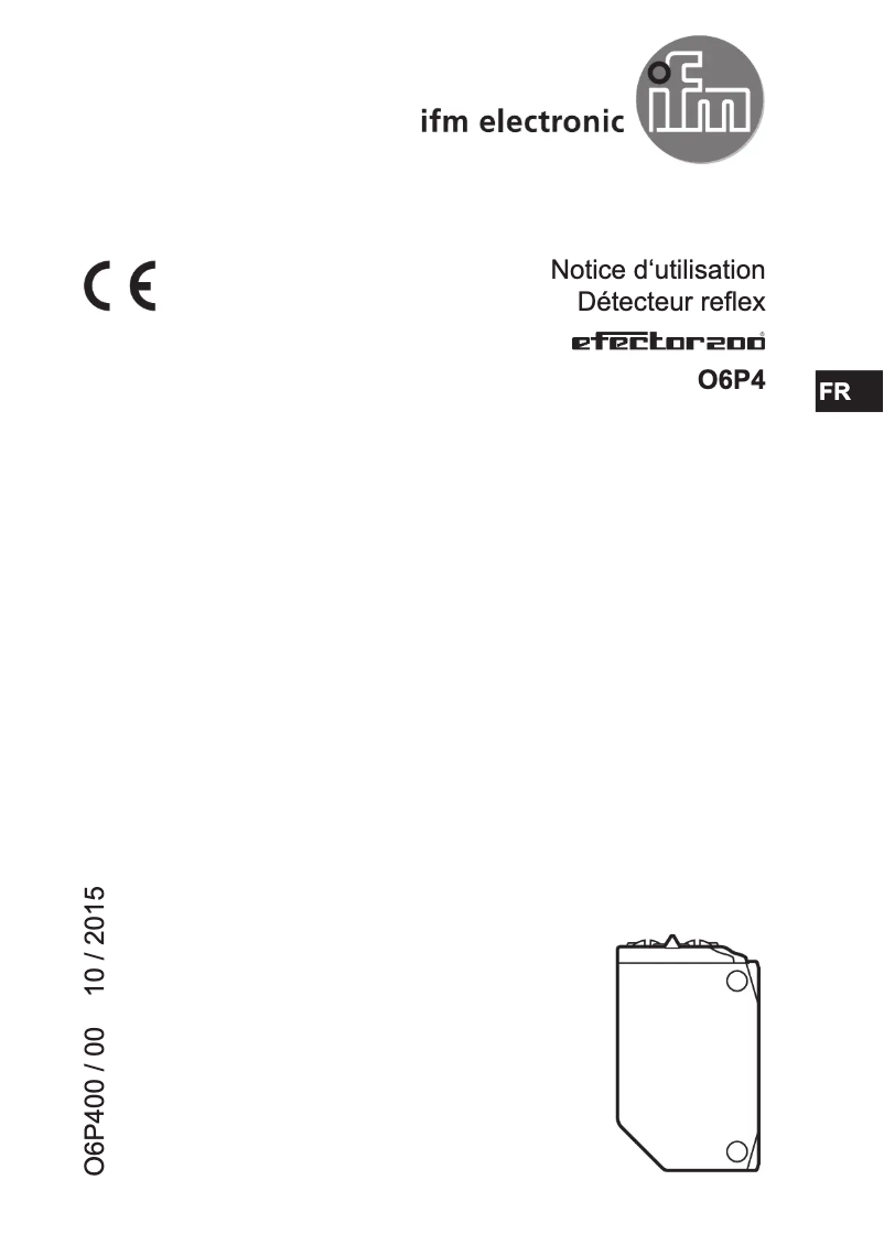 Page n°1 - Manuel utilisateur IFM O6P405