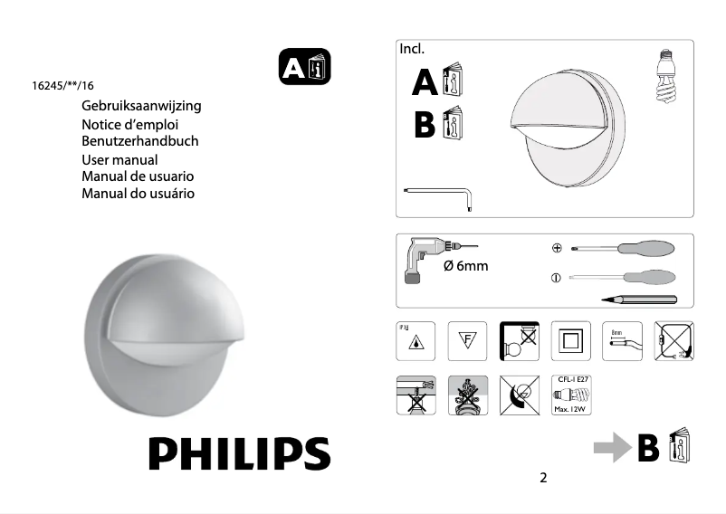 Página 1 del manual Manual de usuario Philips June Grijs