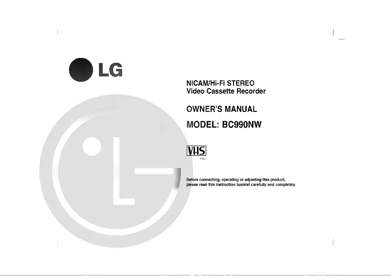 Image de la première page du manuel de l'appareil BC990NW