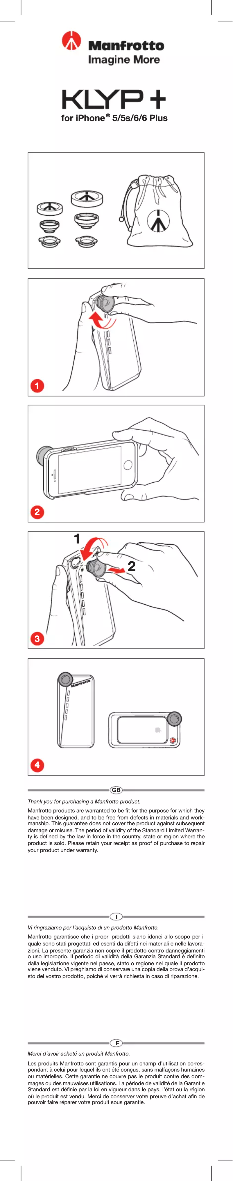 Image de la première page du manuel de l'appareil MOKLYP6-WT