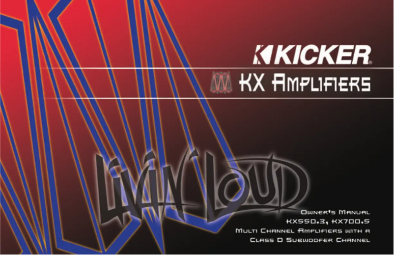 Page 1 de la notice Manuel utilisateur Kicker KX700.5