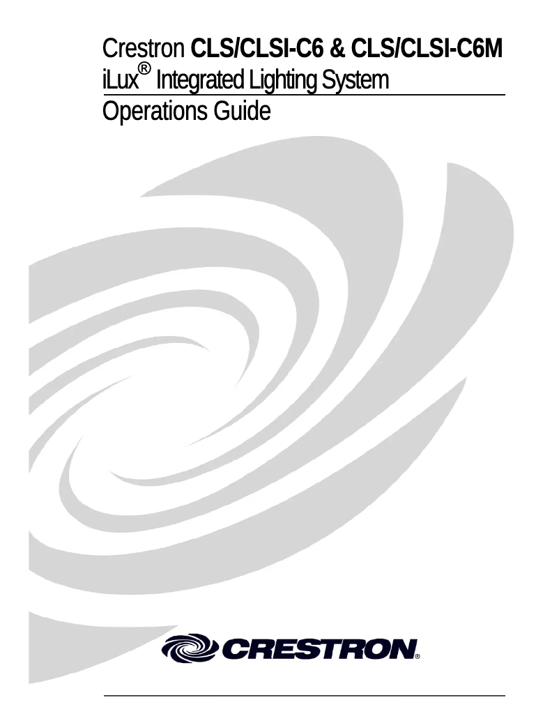 Page 1 de la notice Manuel utilisateur Crestron iLux CLSI-C6MRFB