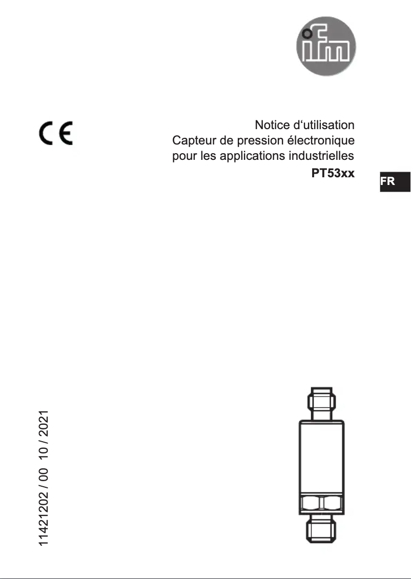 Page 1 de la notice Manuel utilisateur IFM PT5314