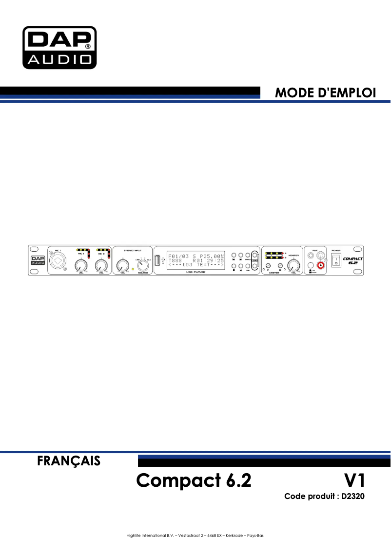 Image de la première page du manuel de l'appareil Compact 6.2
