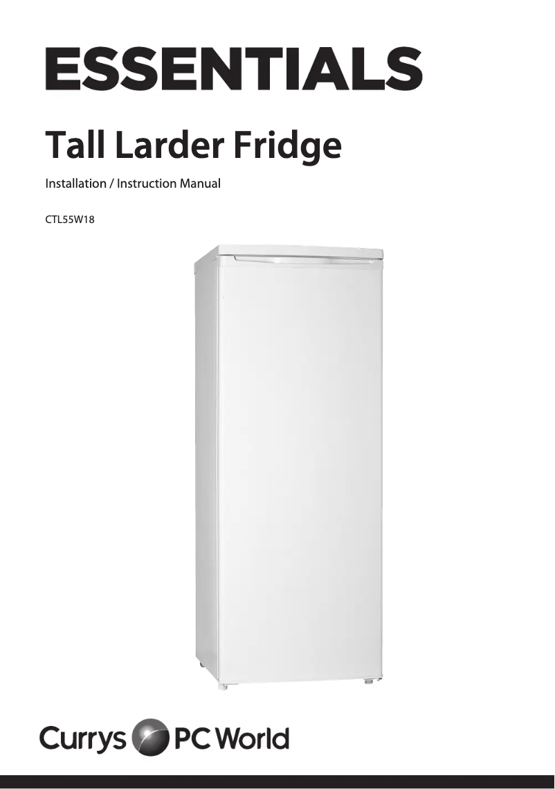 Page 1 de la notice Manuel utilisateur Currys Essentials CTL55W18