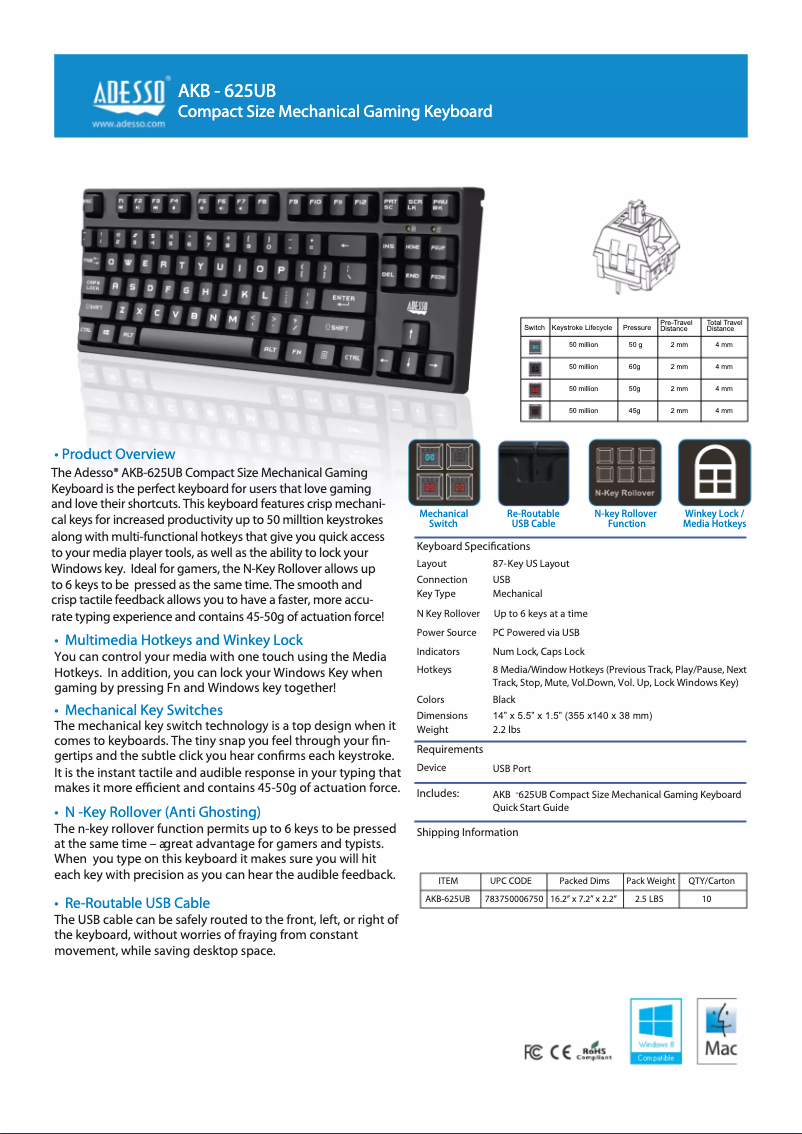 First page image of the manual for EasyTouch 625