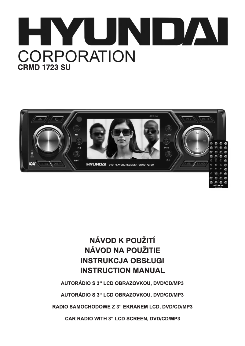 Page 1 de la notice Manuel utilisateur Hyundai CRMD 1723 SU
