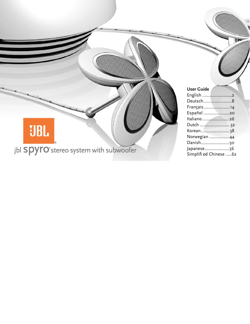 Page 1 de la notice Manuel utilisateur JBL Spyro