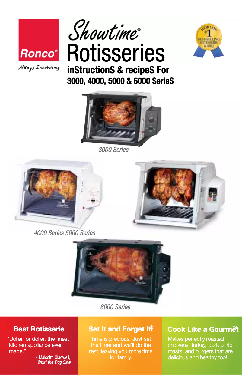Page n°1 - Manuel utilisateur Ronco Showtime Rotisserie 5000 Series