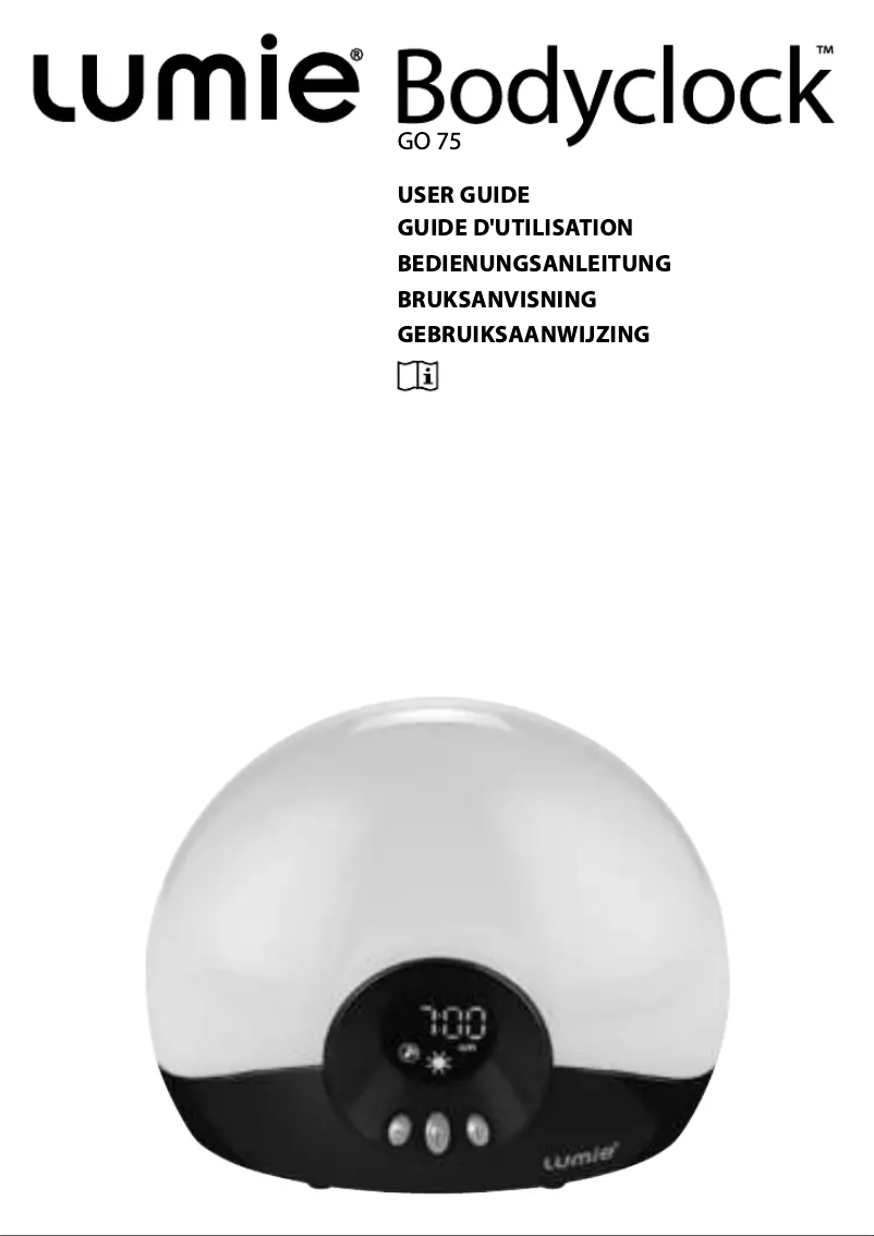 Page n°1 - Manuel utilisateur Lumie Bodyclock GO 75