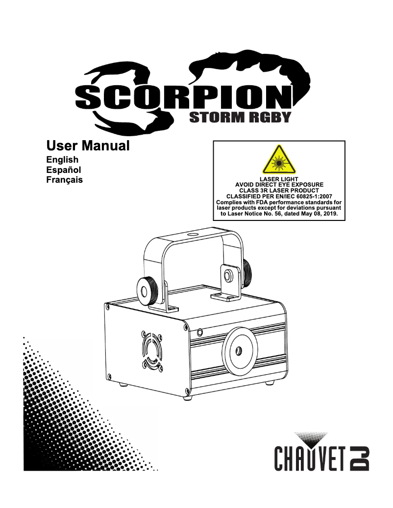 Página 1 del manual Manual de usuario Chauvet Scorpion Storm RGBY